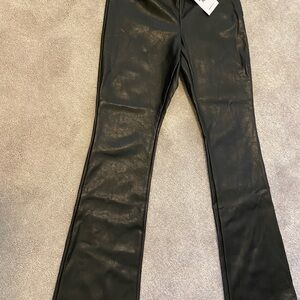 Black Faux Leather Pants
